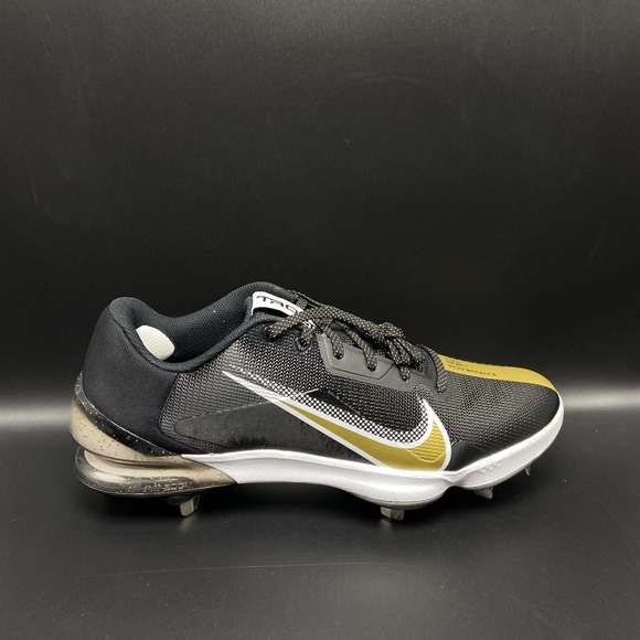 Nike Force Zoom Trout 7 Pro Black Gold White Mens Size 12.5 CQ7224-012‎ - Picture 6 of 10